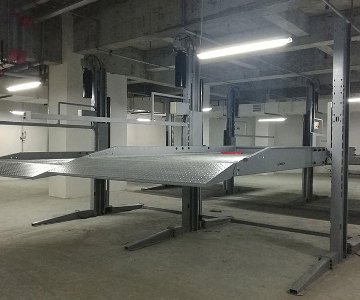 巫山二層簡易升降機械停車位過驗收